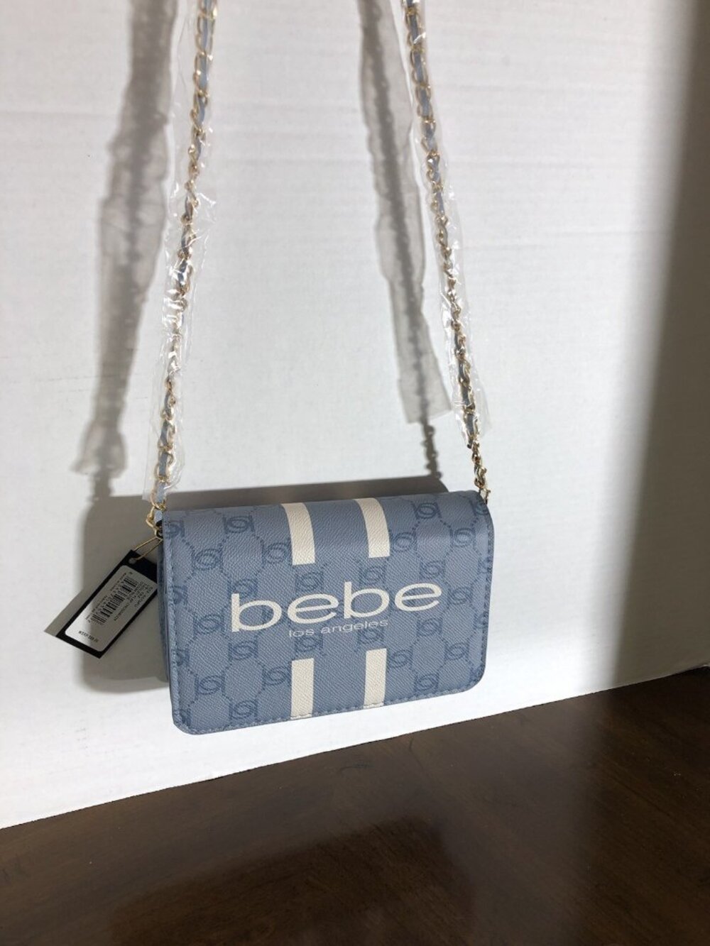 Bebe Paisley In The Color Denim Blue 7.5” x 4”